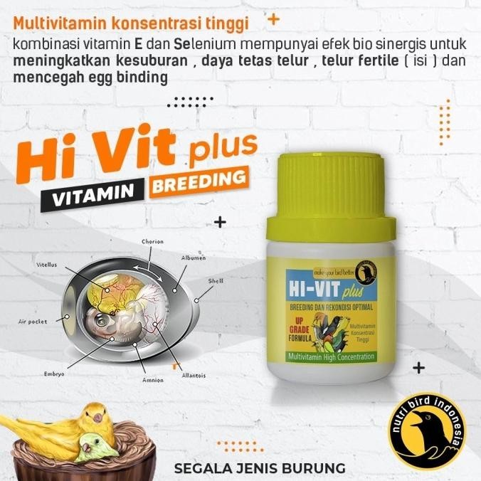 kud HI VIT PLUS NUTRIBIRD Multivitamin Konsentrasi Tinggi untuk breeding