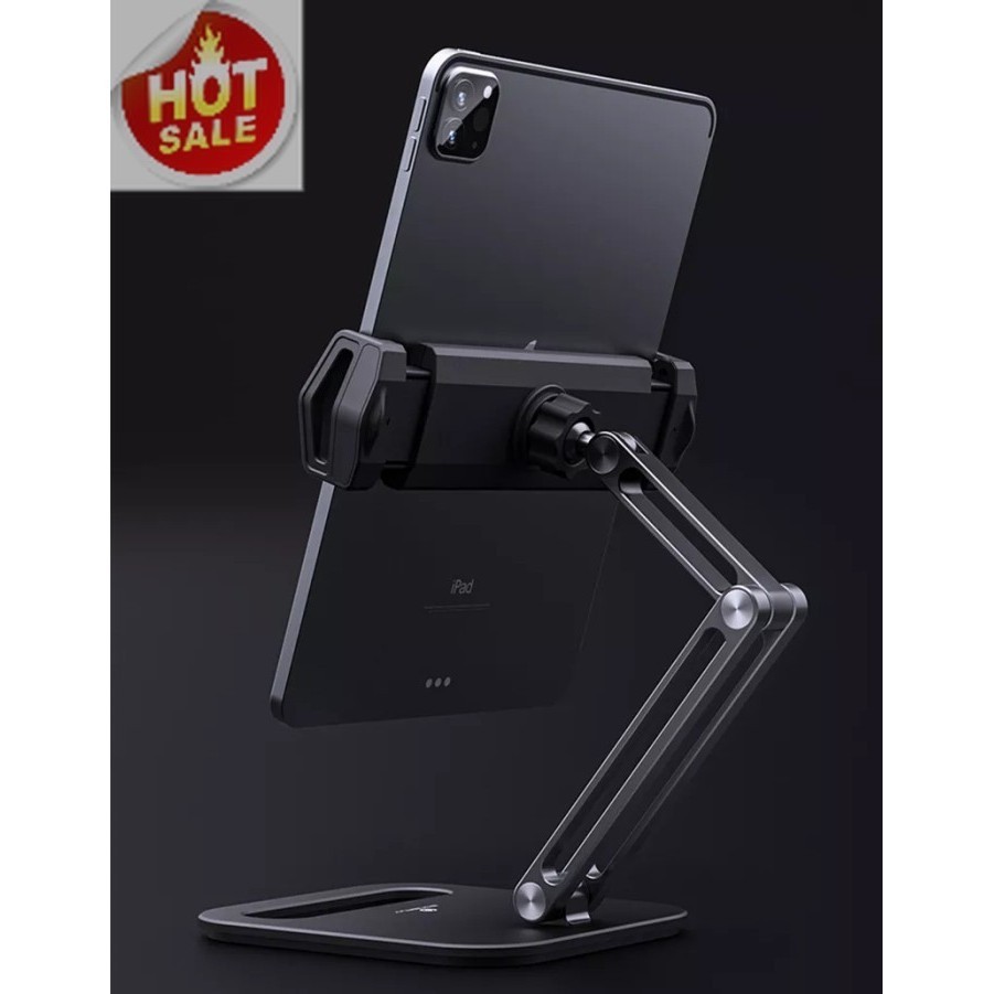 heavy dudukan tablet ipad stand holder foldable spinnable adjustable f48c
