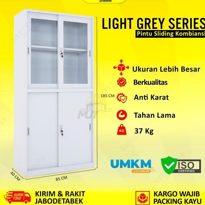 

New Lemari Arsip Lemari Besi Filling Cabinet Pintu Kombinasi Sliding 107 Limited Edition