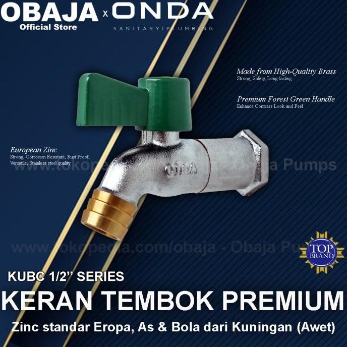 PESTA DISKON Onda Kran Air Tembok Premium KUBC 1/2" / Kran Tembok KUBC 1/2" Onda
