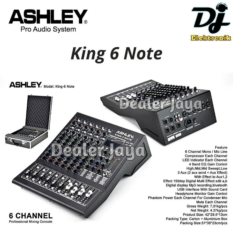 Mixer Analog Ashley King 6 Note / 6Note - 6 channel