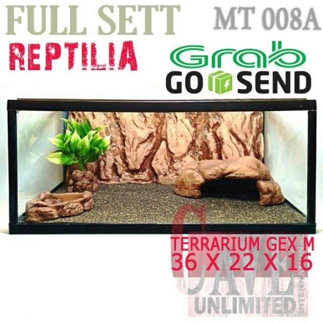 PROMO KANDANG MT008A full set Aquarium terrarium kandang reptile ular gecko tortoise kura kura darat