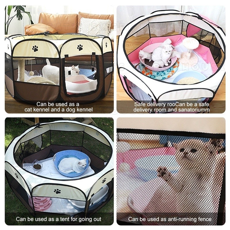PROMO KANDANG Kandang Lipat Portable Kandang Kucing Besar Rumah Kucing Pagar Tenda Lipat Kucing