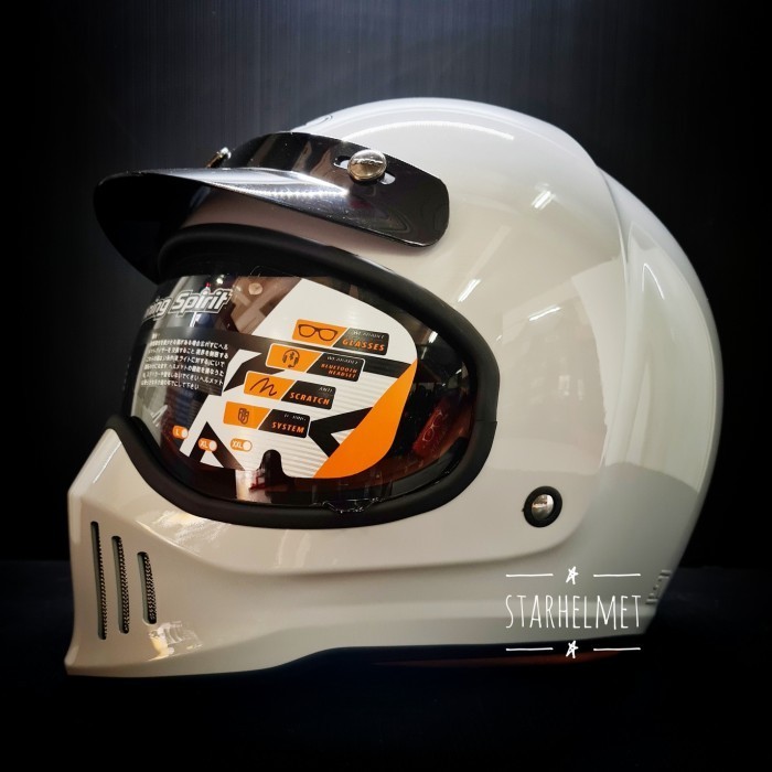 Helm Ink Trooper Solid Full Face Retro