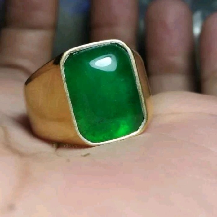 Cincin - Cincin Pria Batu Giok Burma Natural Garansi