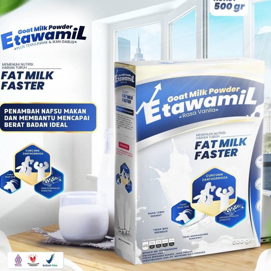 Etawal Weight Gain - Susu Gemuk Ambah Berat Badan & Nafsu Makan Halal Bpom 500 Gram