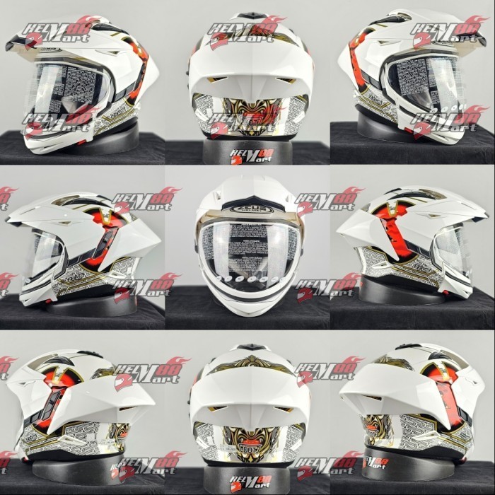 Helm - Helm Zeus 613C (Paket Ganteng) - Zeus Zs-613C Zs613C 613