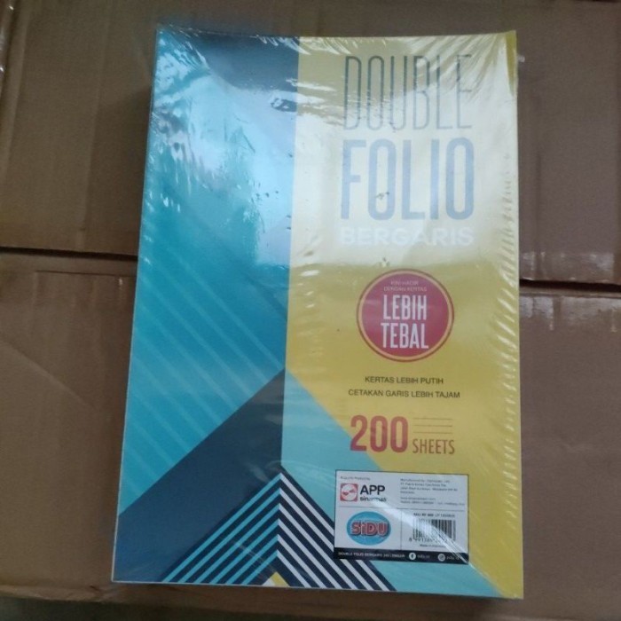 

SALE KERTAS DOUBLE POLIO BERGARIS SINAR DUNIA 200 LEMBAR 1 PAK