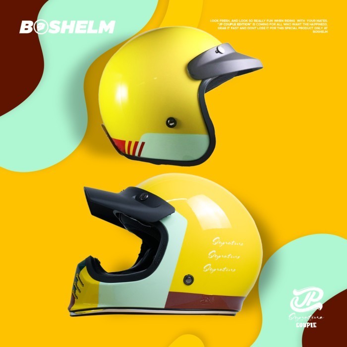 Helm - Helm Retro Jp Bigie Combie Couple Edition