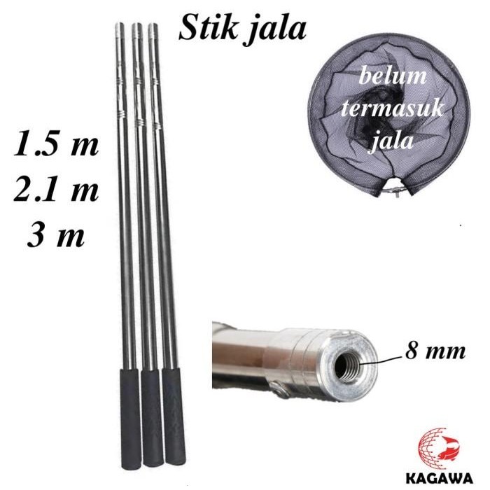 Tanggok Serokan Jala Ikan Jaring Lipat Telescopic Aluminium Serokan