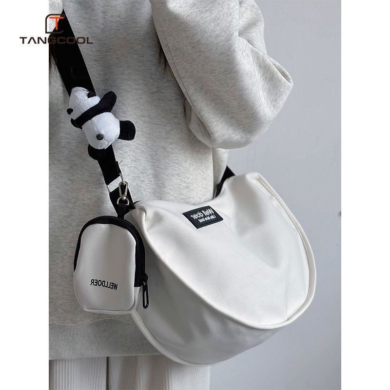 Tas Santai Jepang untuk Pria dan Wanita, Tas Kanvas Kapasitas Besar, Tas Kurir Olahraga, Tas Komuter