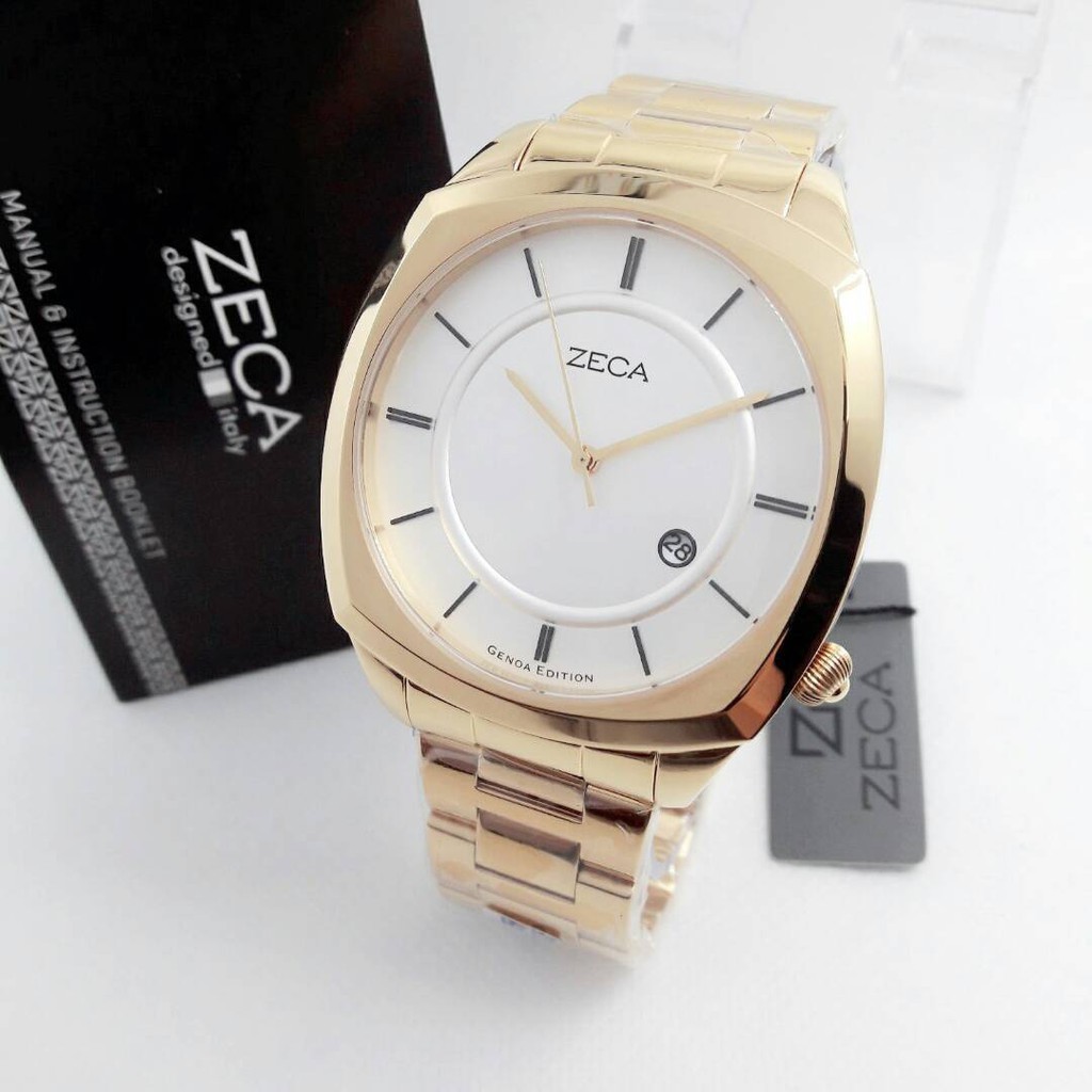 Zeca Jam Tangan Formal Wanita Murah 2008MHD Gold - All Stainless - Quartz - Original