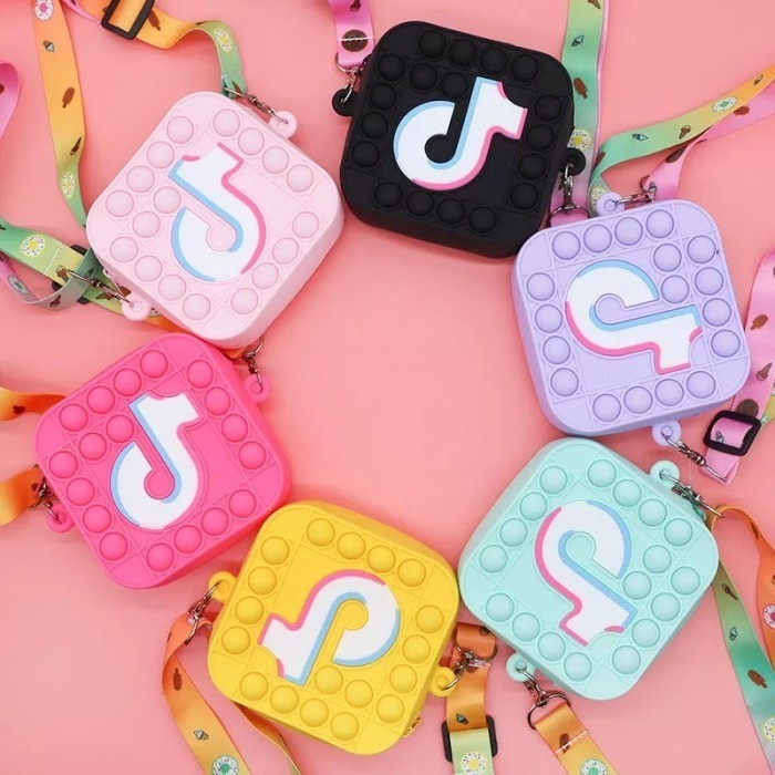 tas selempang anak pop it bag pop its popit push it tiktok dompet mini f15e