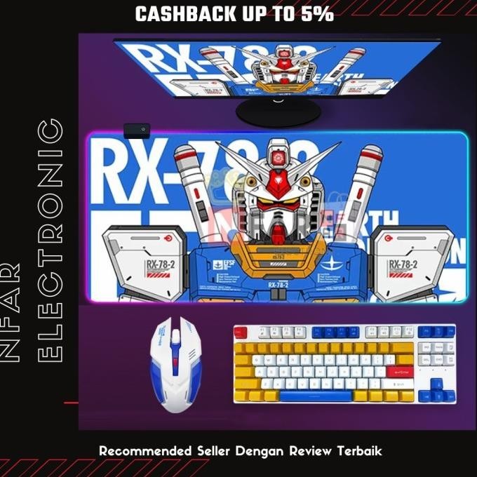 Set Keyboard Mouse Wired Anime Gundam Style Keyboard Mechanical