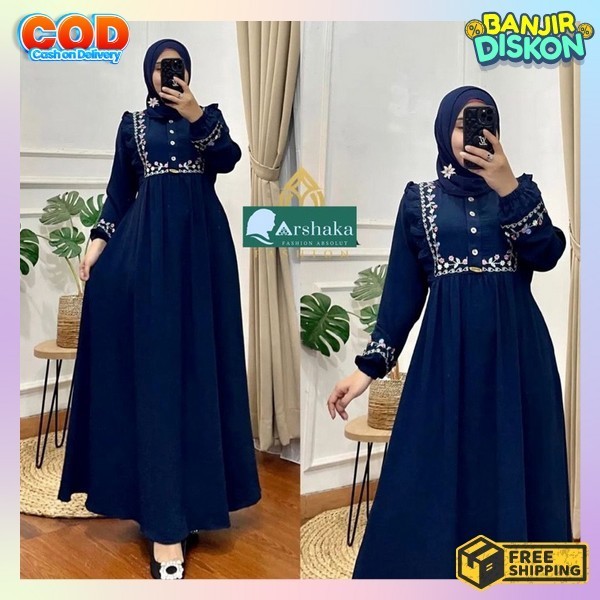 Fashion Import Ghms Waita Bahan Premium Dris Perempuan Muslim Pakean Hari Raya Termurah Gsmis Muslim
