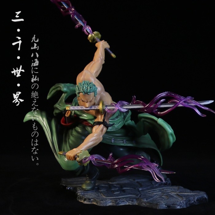 Baru Figure One Piece Roronoa Zoro Santoryu Onigiri Enma Daisen Sekai