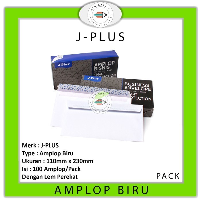 

HOT SALE Amplop Putih Jendela KIRI / Amplop Window No.90 JPLUS Biru