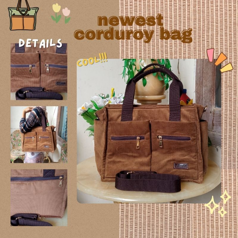 Totebag Corduroy | Tas Kerja Corduroy | Tas Kuliah Corduroy | Corduroy Bag