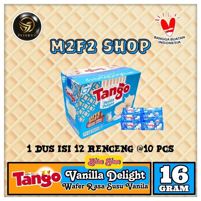 

SALEE!!!!! Tango Wafer Vanilla Delight Susu Vanila Sachet - 16 gr (Karton) Bes