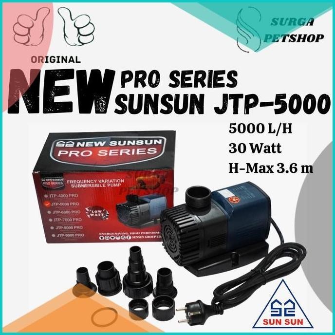 NEW SUNSUN JTP 5000 PRO POMPA AIR CELUP AKUARIUM KOLAM IKAN JTP5000 16