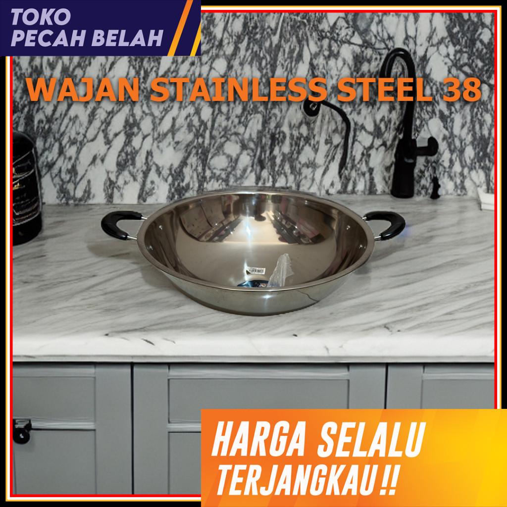 Wajan Stainless Steel 38 Tebal