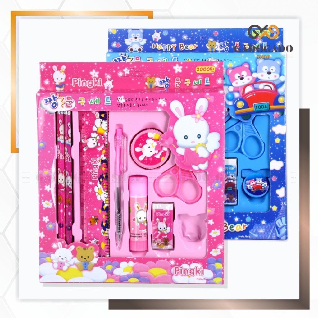 

GGS 2009 Pencil Set 9 In 1 Alat Tulis Sekolah Anak Lengkap Murah Y1007