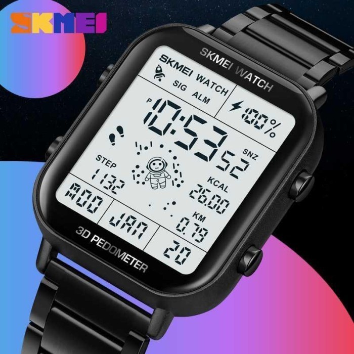 SKMEI Jam Tangan Digital Alarm Waterproof Pedometer - 1888