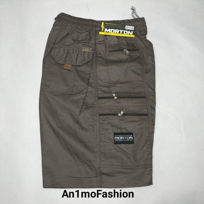 Baru - Celana Santai Morton 3/4 55cm Polos / Celana Ponggol / Celana Pendek !