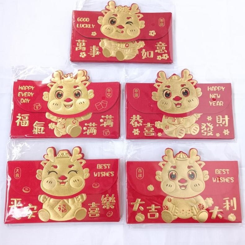 

Diskon Besar E - Angpao Ucapan / Angpao Besar Karakter Naga 2024 / 1 Pack Isi 6 Pcs. Cod