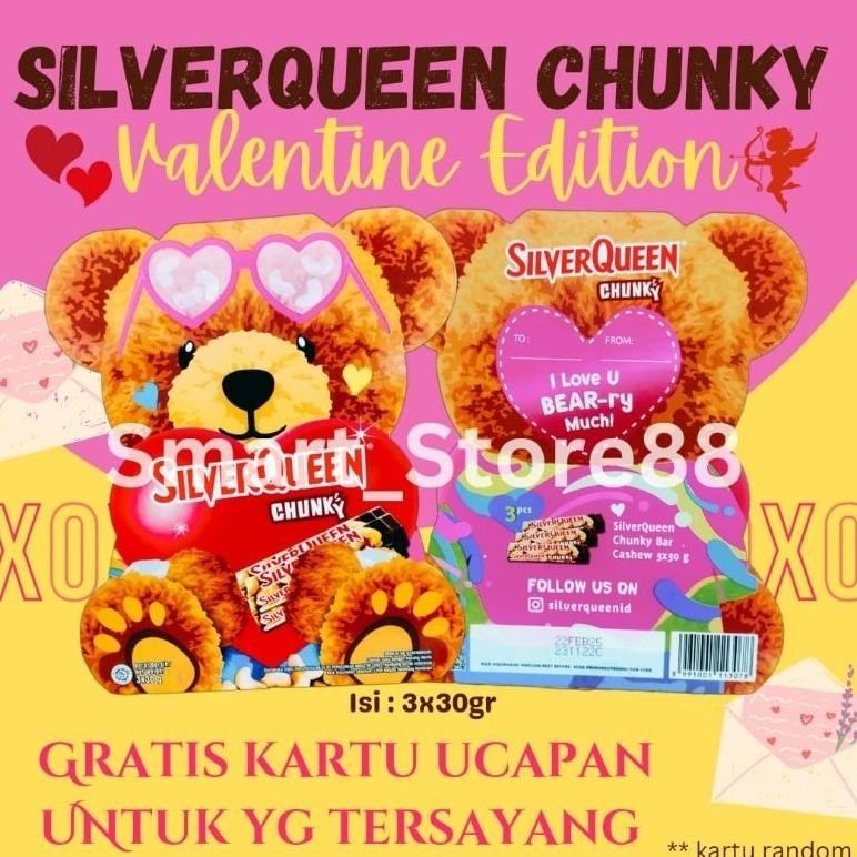 

Diskon Besar Silver Queen Chunky Bar Bear Valentine Edition Edisi Valentine Coklat Valentin Silverqueen Bear Beruang Teddy Diskom