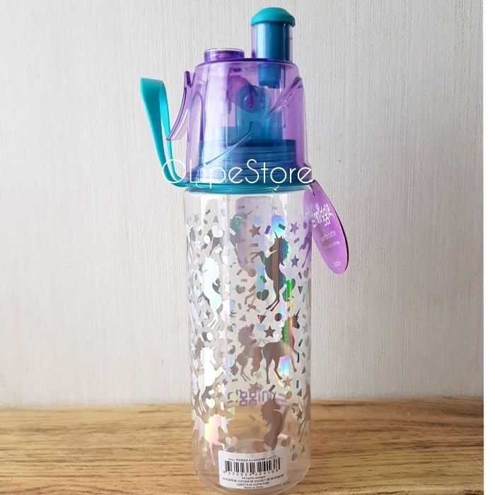 SMIGGLE - Oomph Spritz Water Bottle Botol Minum Semprot (Unicorn)