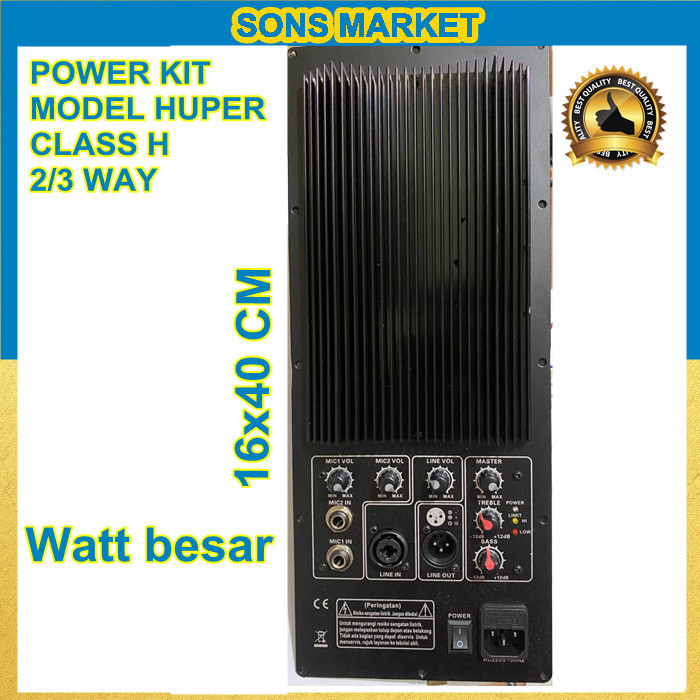 POWER MESIN KIT SPEAKER MODEL HUPER CLASS H 2/3WAY 16X40 WATT BESAR