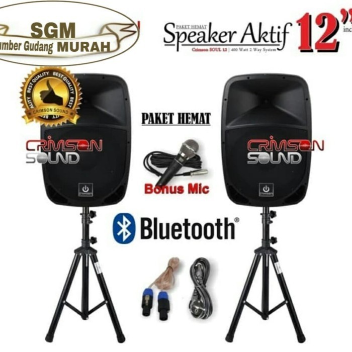 PAKET SOUND SYSTIM KARAOKE CRIMSON 12 INCH KOMPLIT