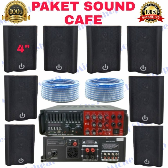 PAKET SOUND SISTEM CAFE INDOOR 8 SPEAKEAR /4"