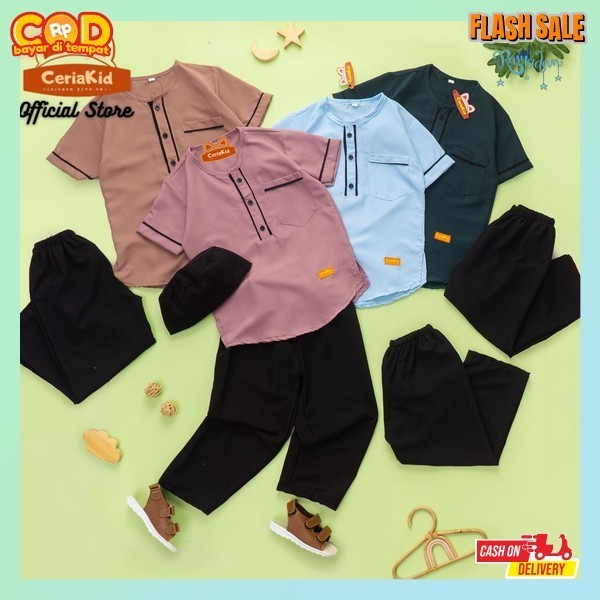 One Set Baju Mengaji Anaj Bsju Kokoh Amak Laki2 Usia 1 10 Tahun Pakaian Muselim Ana Laki Laki Setela
