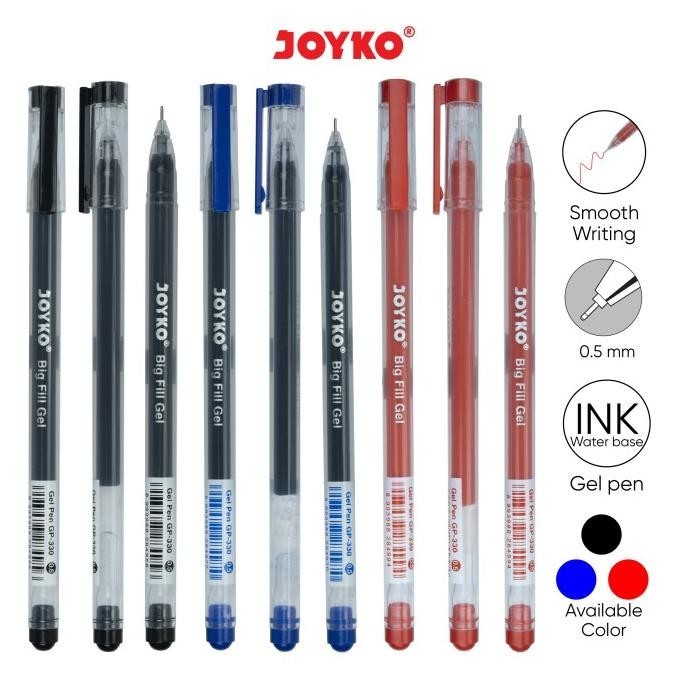 

Gel Pen Pulpen Pena Joyko Gp-330 Big Fill Gel 0.5 Mm