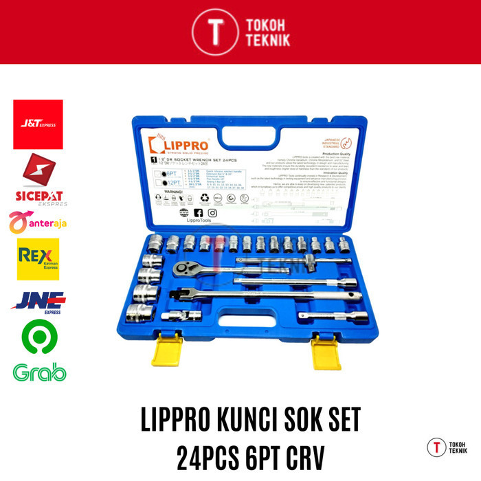 Lippro Kunci Sok Set 24Pcs 6Pt Crv