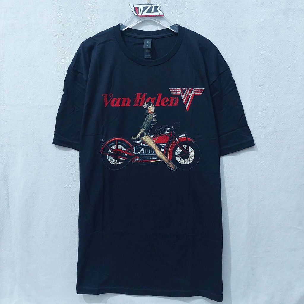 T Shirt Band Official VAN HALEN - PINUP MOTORCYCLE Original