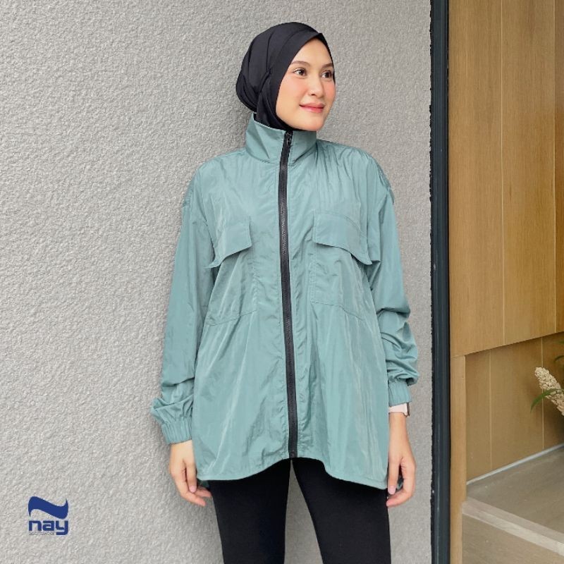 Nay Sportswear Aluna Jaket Olahraga Perempuan Parasut Tahan Air
