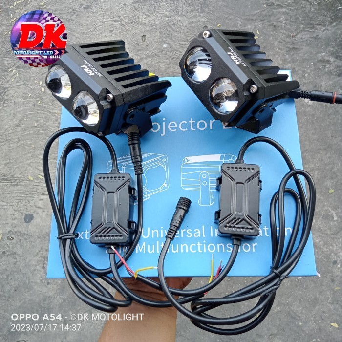 LAMPU SOROT LASER MINI DRIVING MT27 ORIGINAL HRJ SINAR PUTIH KUNING