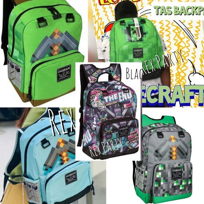 Minecraft Backpack/Tas Sekolah Minecraft/Tas Ransel Minecraft