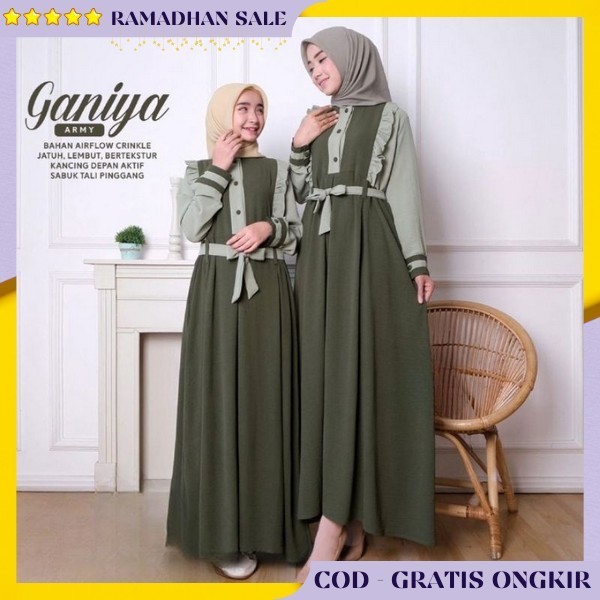 Couple Pasangan Ibu Dan Anak Couplean Terbaru 2024 Baju Hamis Kopel Gamis Import Moms And Kids Murah