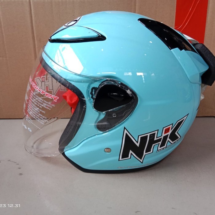 PROMO HELM NHK R6 POLOS BIRU #ORIGINAL