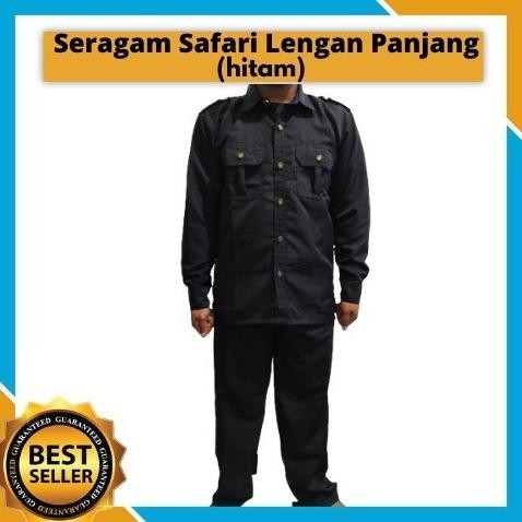 STELAN SERAGAM SAFARI SECURITY SATPAM PANJANG HITAM JUMBO XXL 3XL 6XL