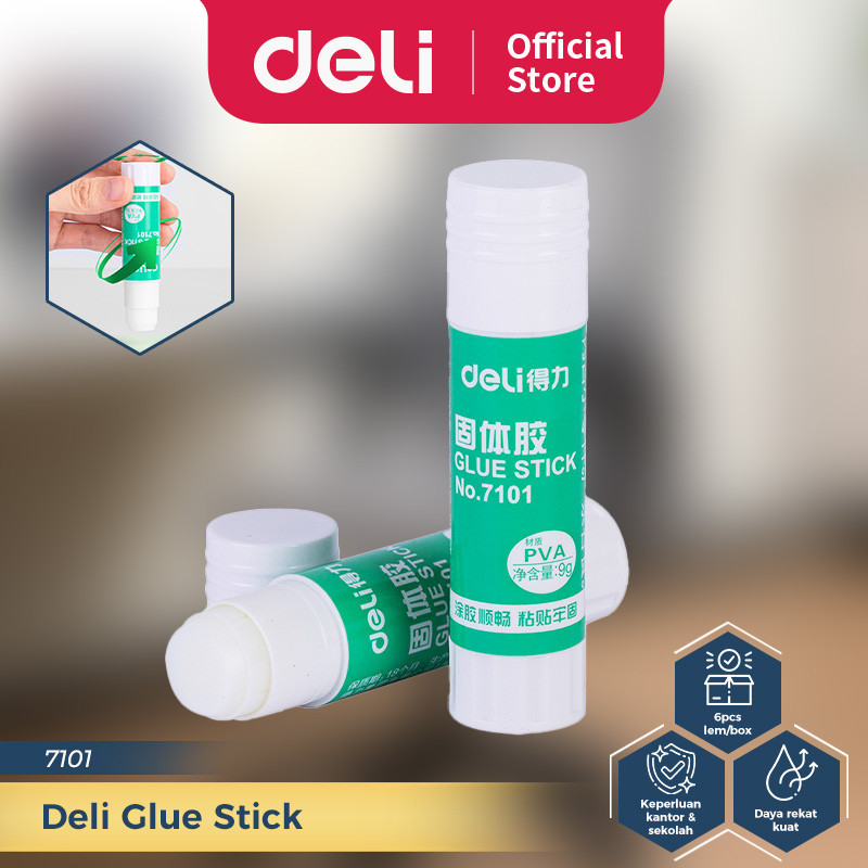 

Deli Glue Stick / Lem Kertas Batangan 9 gram Isi 6 pcs Daya Rekat Kuat 7101Z