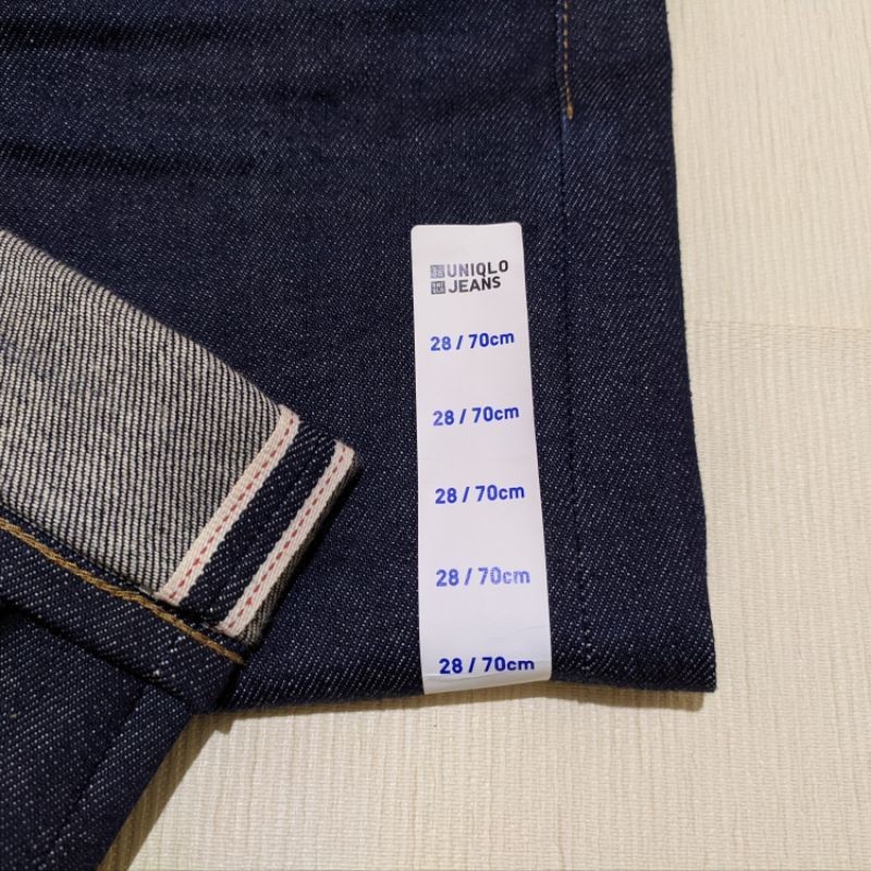 NEW LAUNCHING TERMURAH CELANA JEANS Uniqlo Jeans Slim Fit Stretch Selvedge Indigo - Original