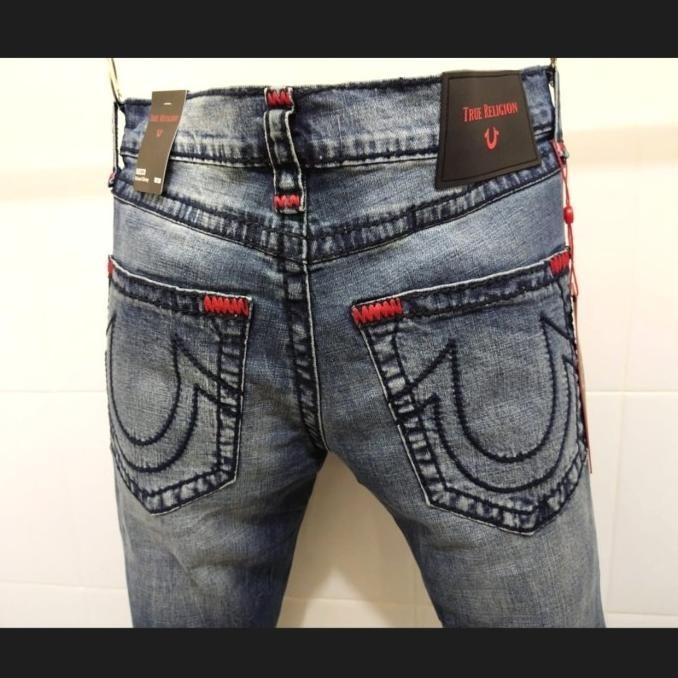 NEW LAUNCHING TERMURAH CELANA JEANS celana Jeans Pria True Religion light blue Mirror Quality