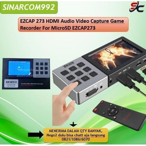 EZCAP 273 HDMI Audio Video Capture Game Recorder For MicroSD EZCAP273