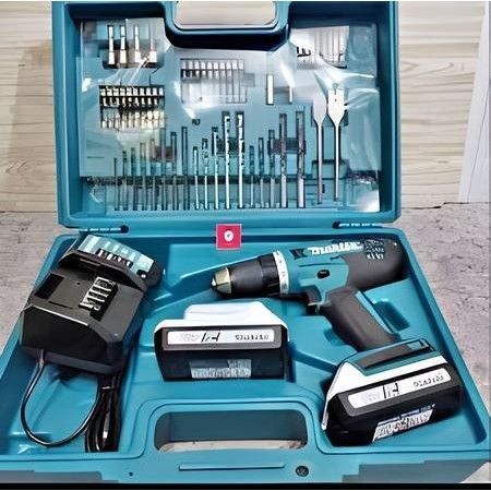 mesin bor baterai cordless 10mm kuat sekelas makita kualitas 13v