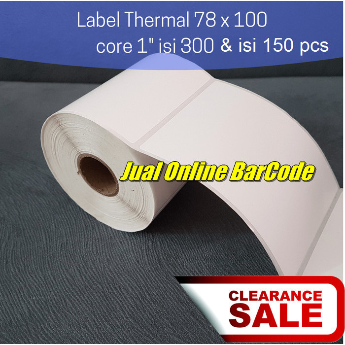 

Terlaris Label Thermal 78X100Mm - 78X100 78 X 100 Mm (1 Line) Kertas Sticker Promo Terbaru